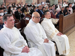 Father Alexander Olszewski, Father Dung (Vincent) Vu, and  Father Andrew Tsui at the ordination.