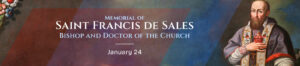 DOB Banner 2024 Memorial of St Francis de Sales