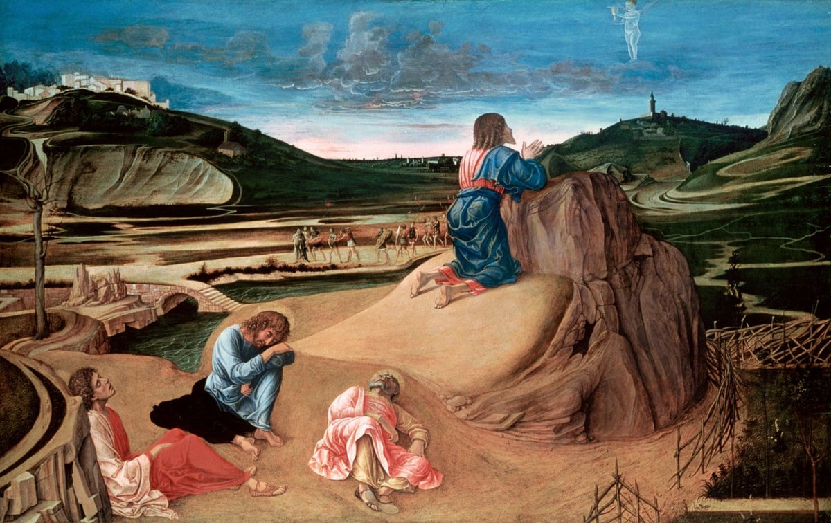 Agony in the Garden wood Giovanni Bellini