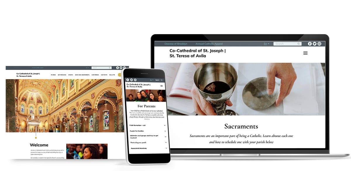 Co Cath website mockup