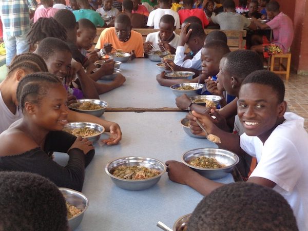 Haiti kids eating